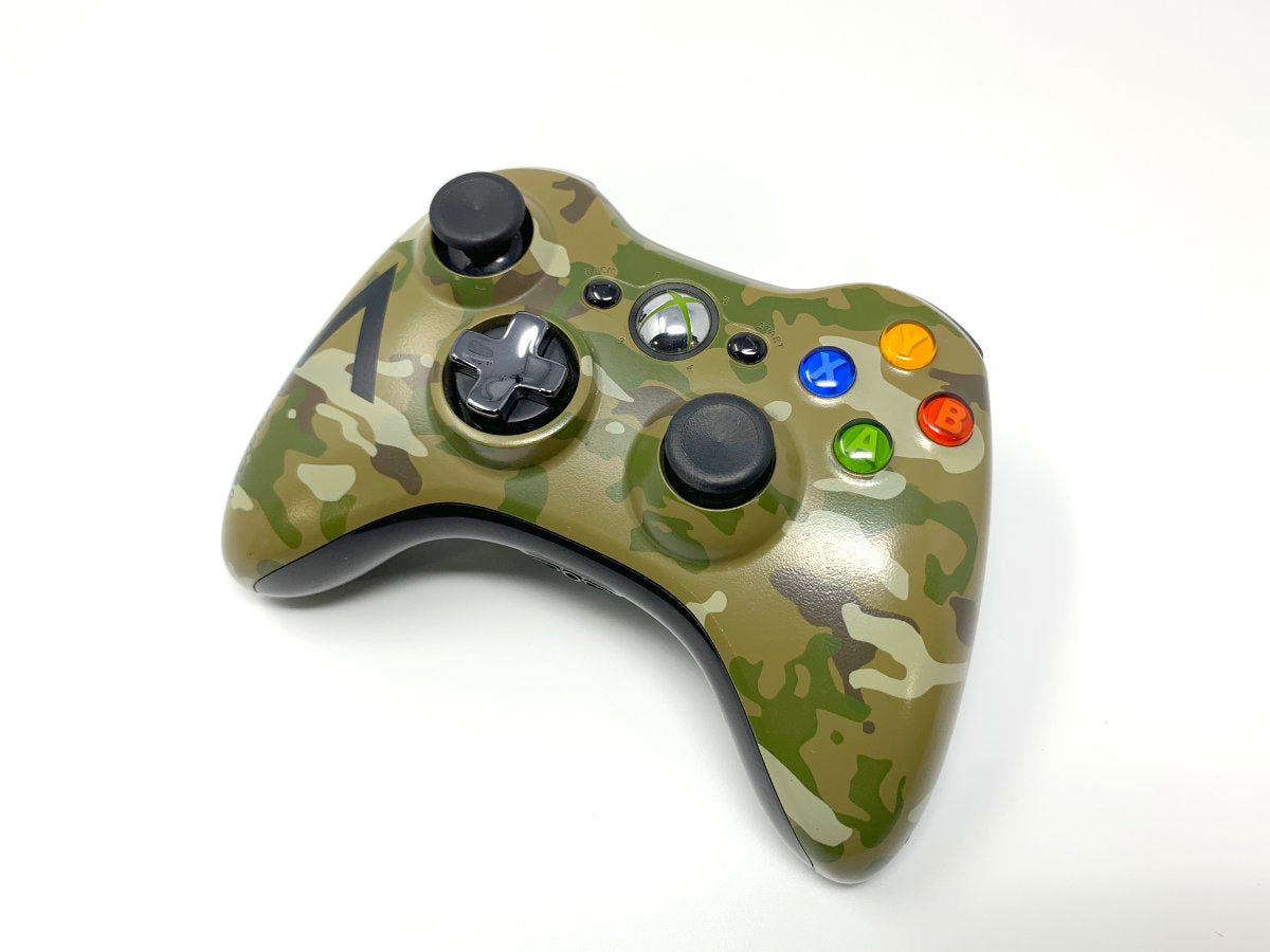 Xbox 360 Wireless Halo Controller - Genuine/Official/OEM - Model 1403 - Camouflage – Special Edition *w/ Rechargable Battery* • Gamepad