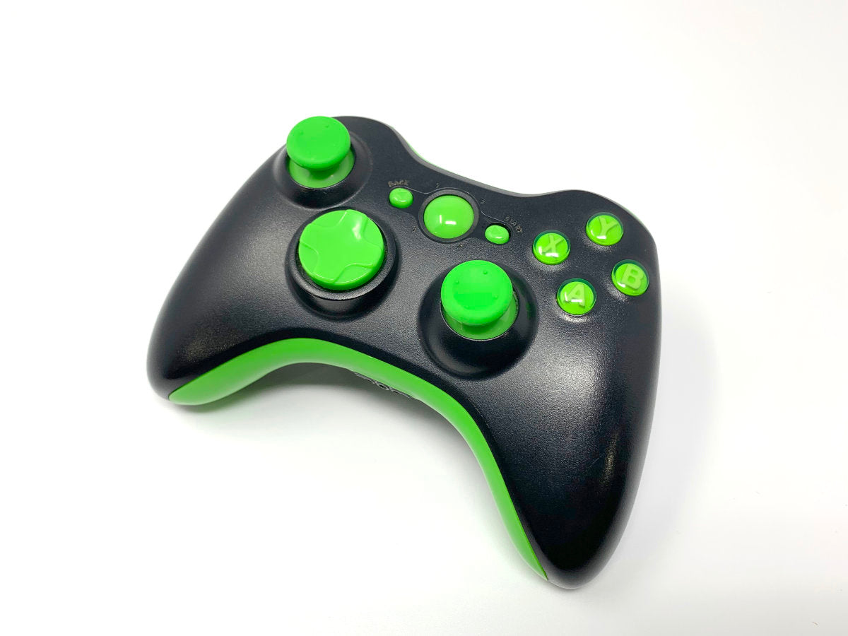 Wireless Controller - Model WKS368 for Xbox 360 - Black & Green • Gamepad