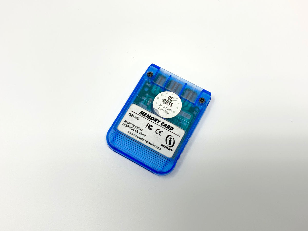 PlayStation 1MB Memory Card by InterAct - Blue • Accessories