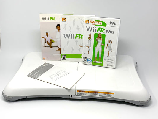 Nintendo Wii Balance Board Bundle with Wii Fit Plus & Wii Fit + Manual and Wii Fit DVD • Accessories