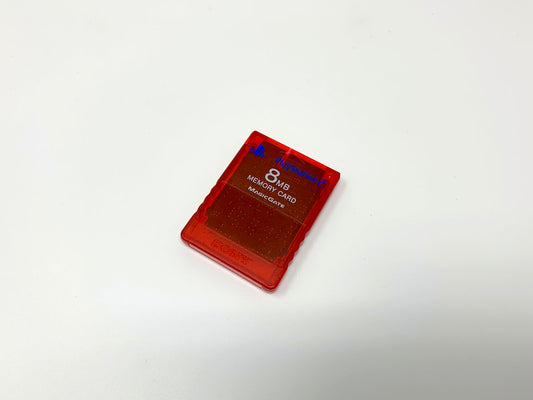 Sony PlayStation 2 8MB Memory Card Genuine/Official/OEM - Red • Accessories