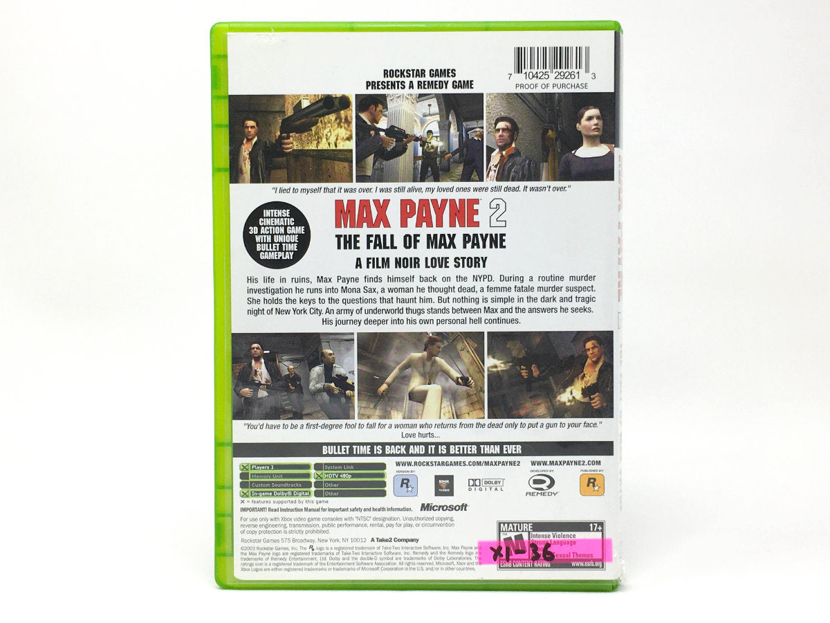 Max Payne 2: The Fall of Max Payne • Xbox Original