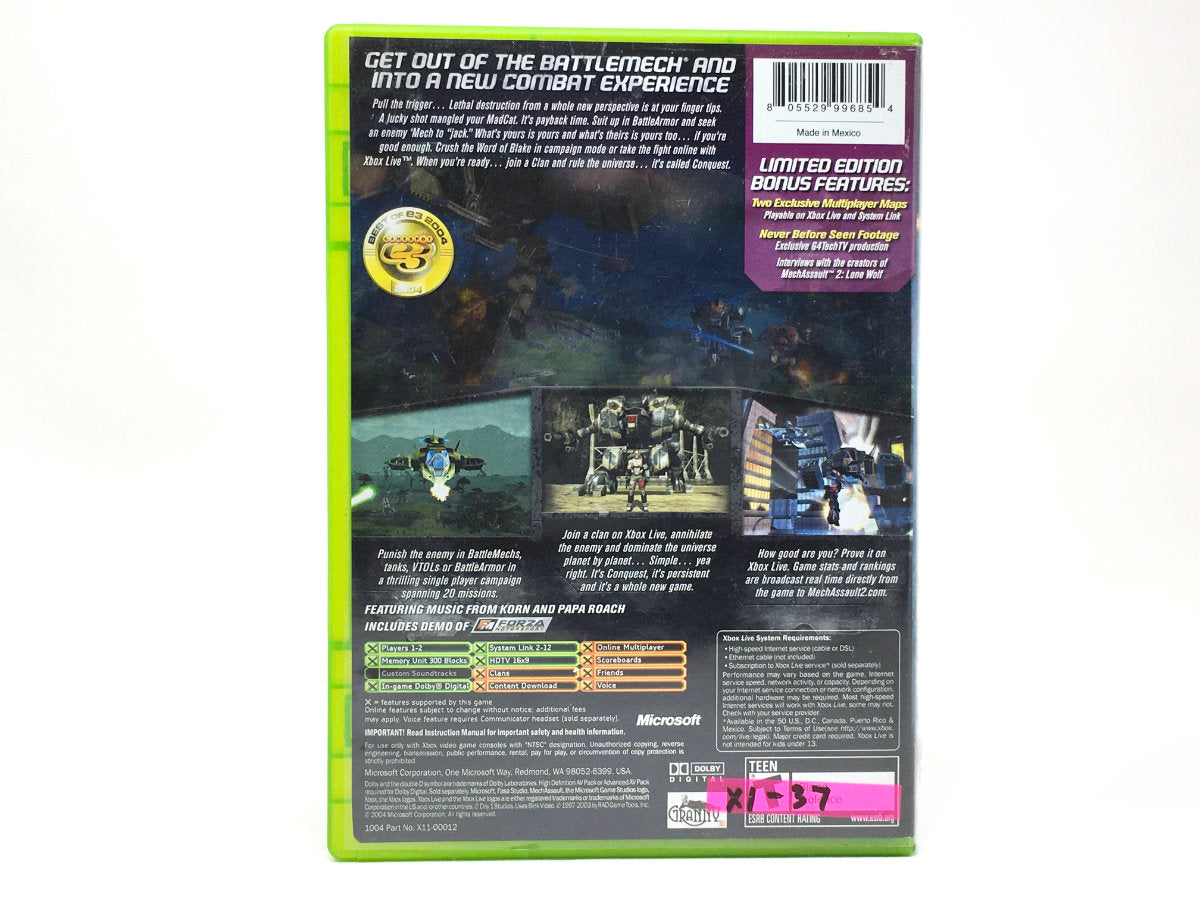MechAssault 2: Lone Wolf – Limited Edition • Xbox Original