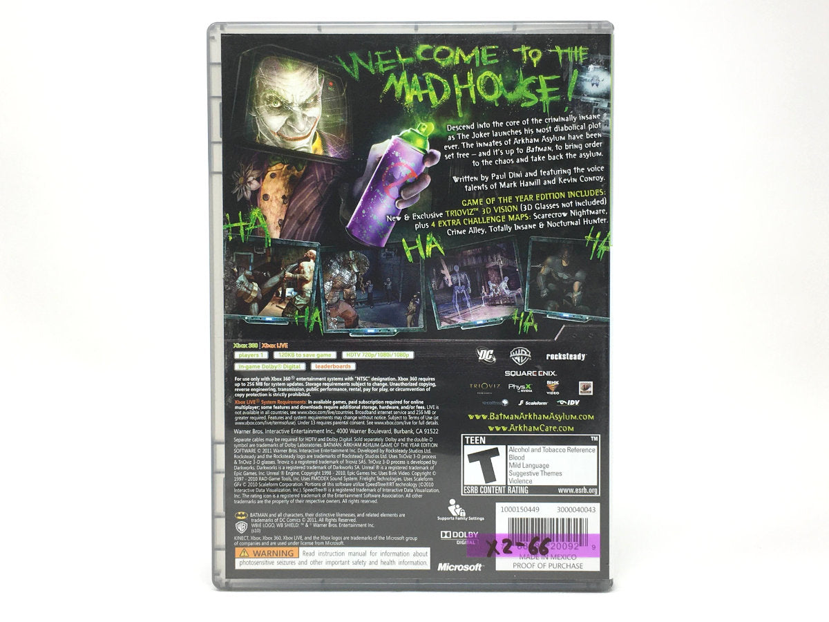 Comprar Batman Arkham Asylum – Game of the Year Edition para XBOX 360 -  mídia física - Xande A Lenda Games. A sua loja de jogos!