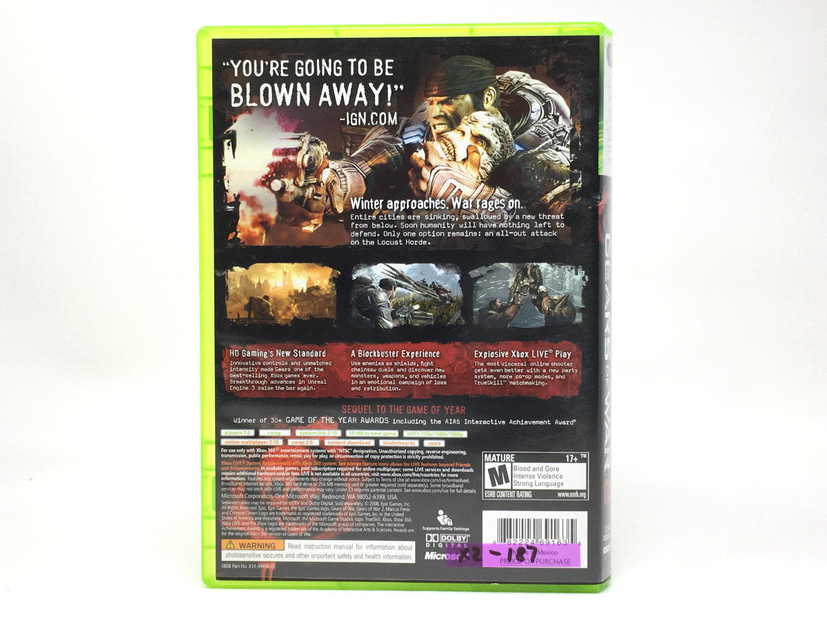 Gears of War 2 Xbox 360 Brand NEW Factory Sealed Do Not Sell Before  11/07/08