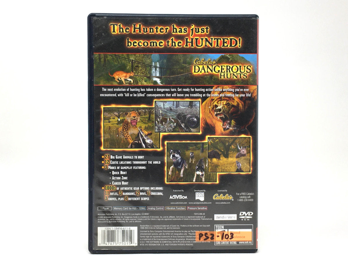 Cabela's Dangerous Hunts - Greatest Hits • PS2