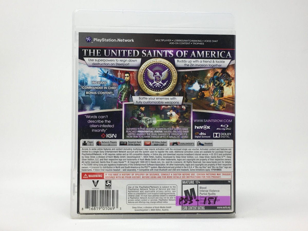 Saints Row IV – Commander in Chief Edition • Playstation 3