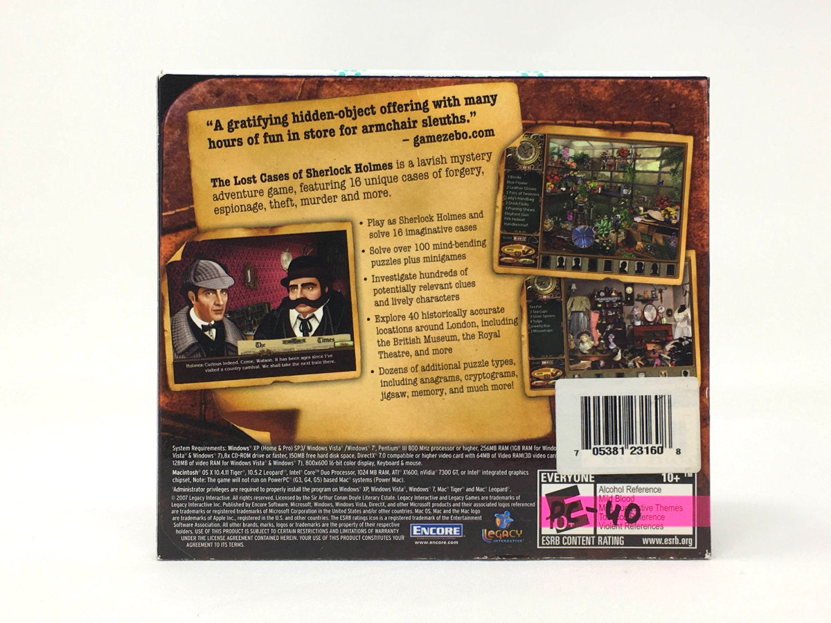 The Lost Cases Of Sherlock Holmes • PC