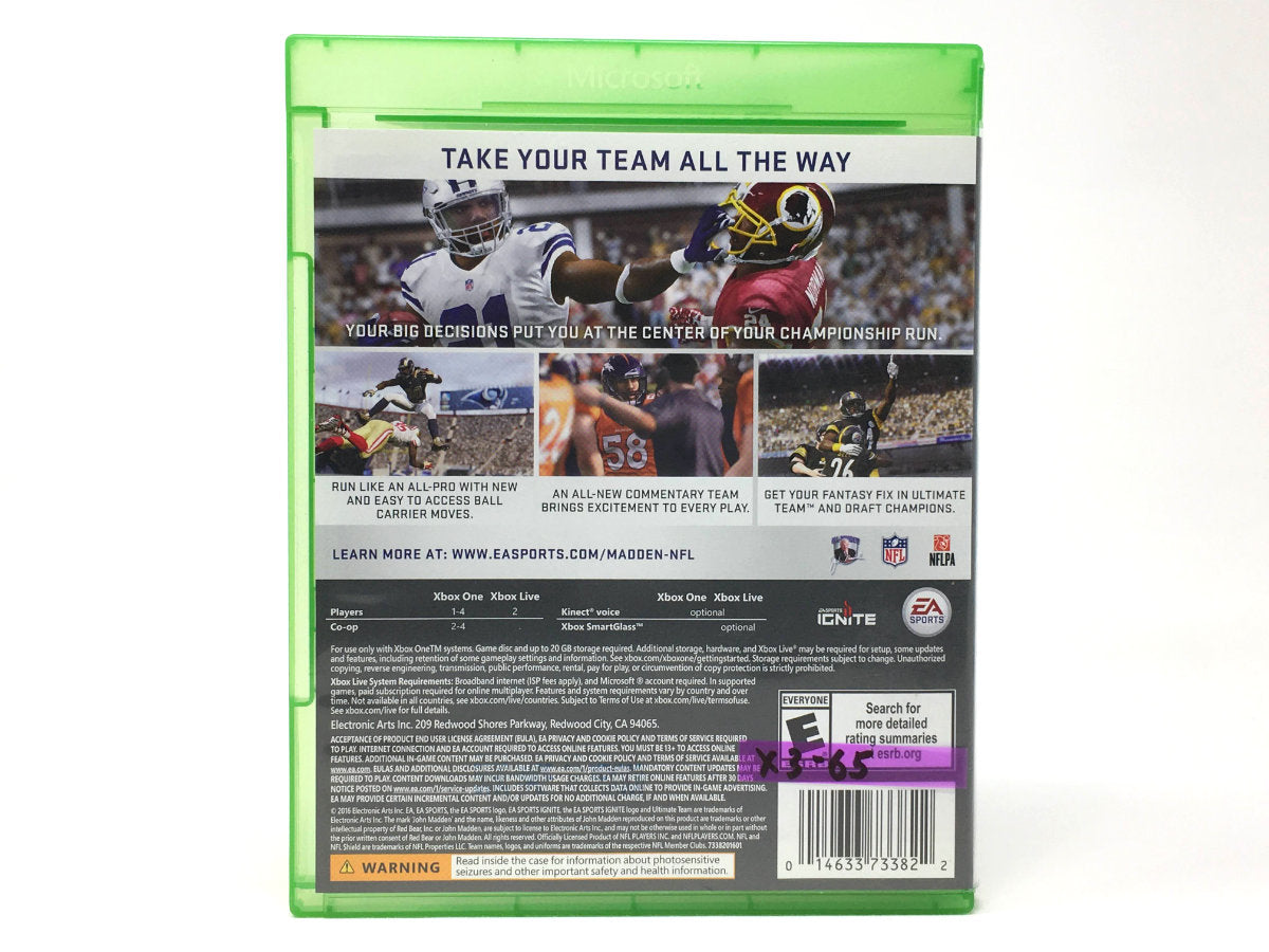 Madden NFL 17 • Xbox One – Mikes Game Shop