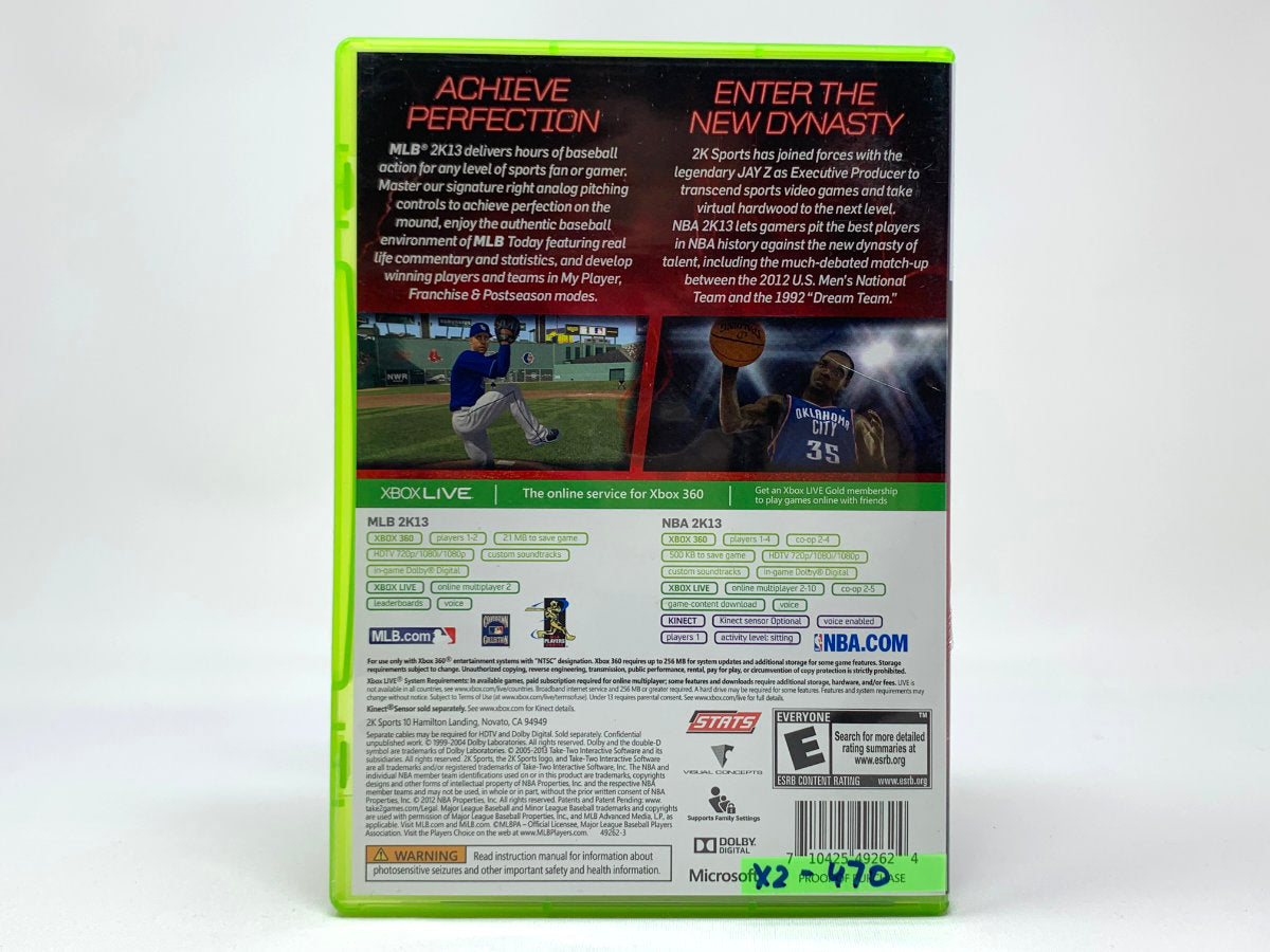 MLB 2K13 / NBA 2K13 • Xbox 360