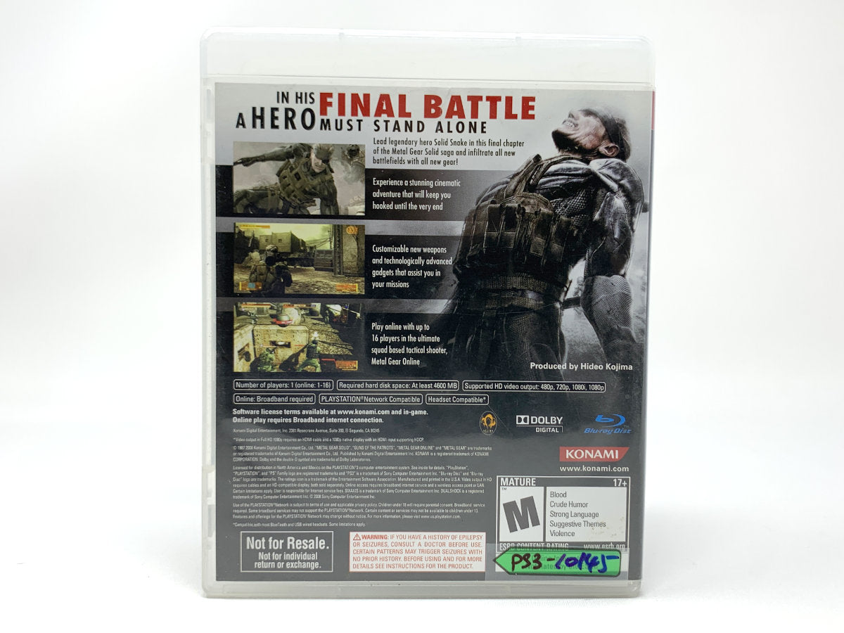 Metal Gear Solid 4: Guns of the Patriots • Playstation 3