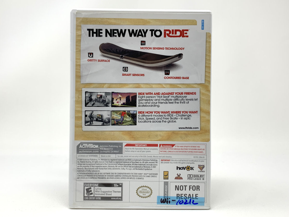 Tony Hawk: RIDE • Nintendo Wii