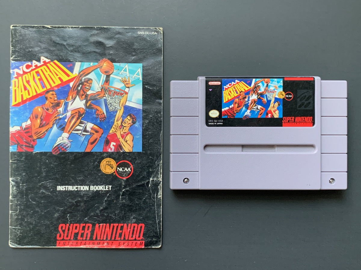 NCAA Basketball *w/ Original Manual* • Super Nintendo (SNES)