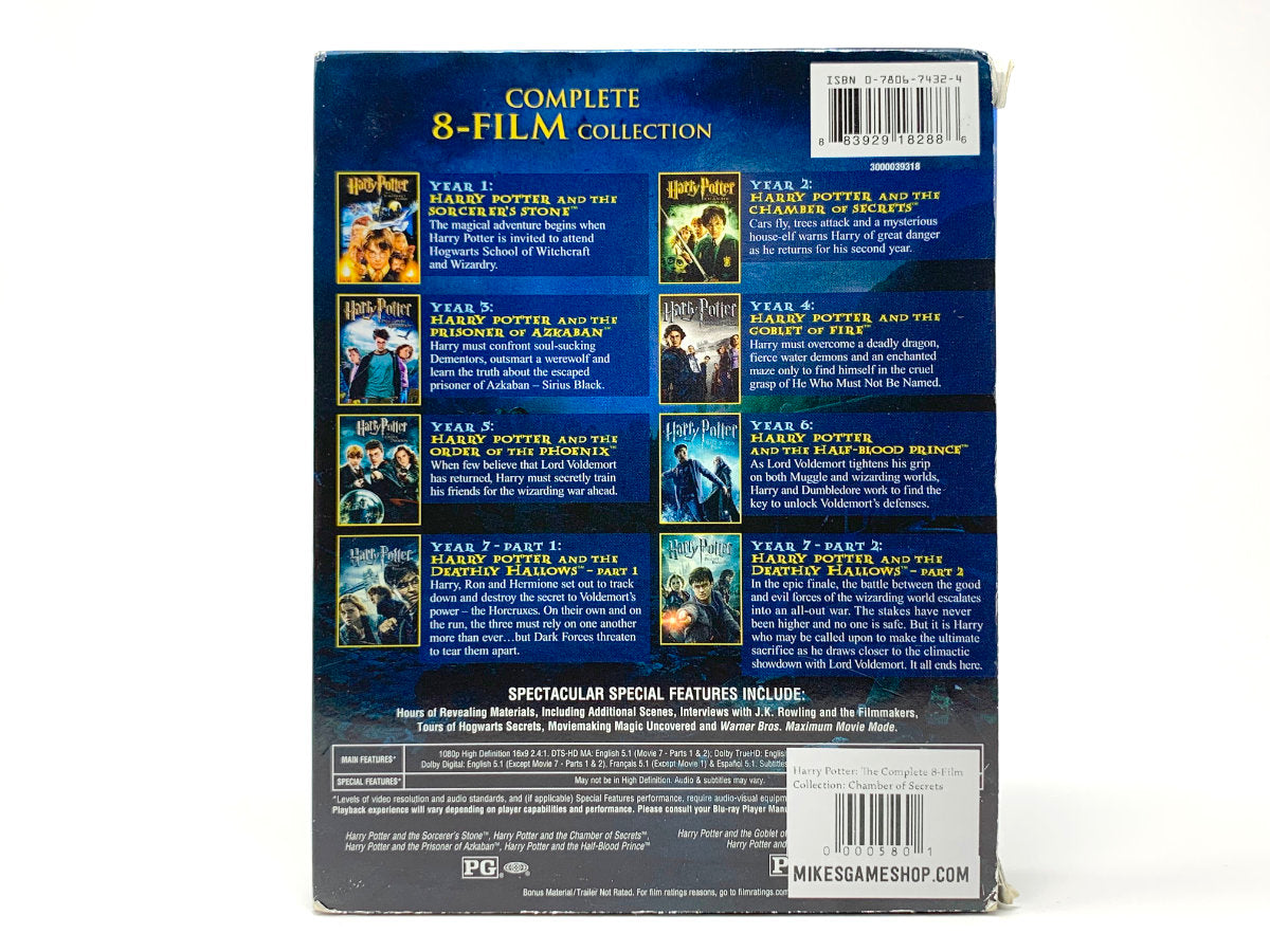 Harry Potter: The Complete 8-Film Collection: Chamber of Secrets / Deathly Hallows Part 1 & 2 / Goblet of Fire / Half-Blood Prince / Order of the Phoenix / Prisoner of Azkaban / Sorceror's Stone *Box Set* • Blu-ray