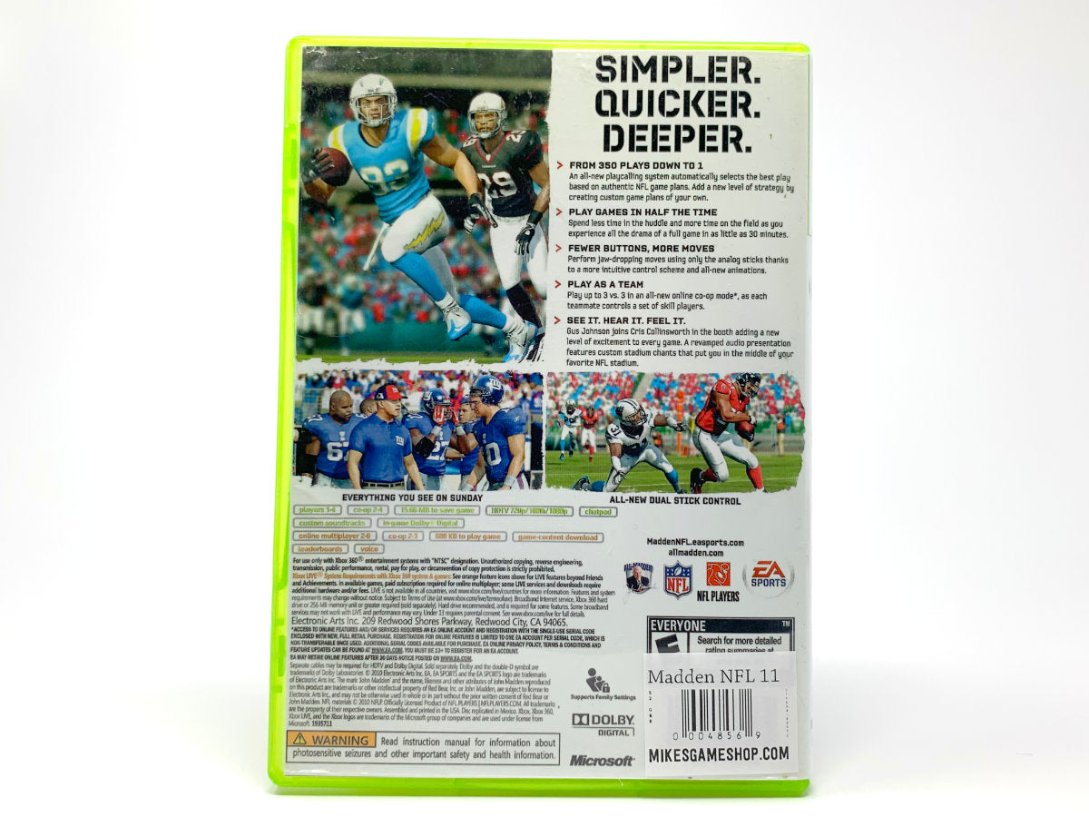 Madden NFL 11 • Xbox 360
