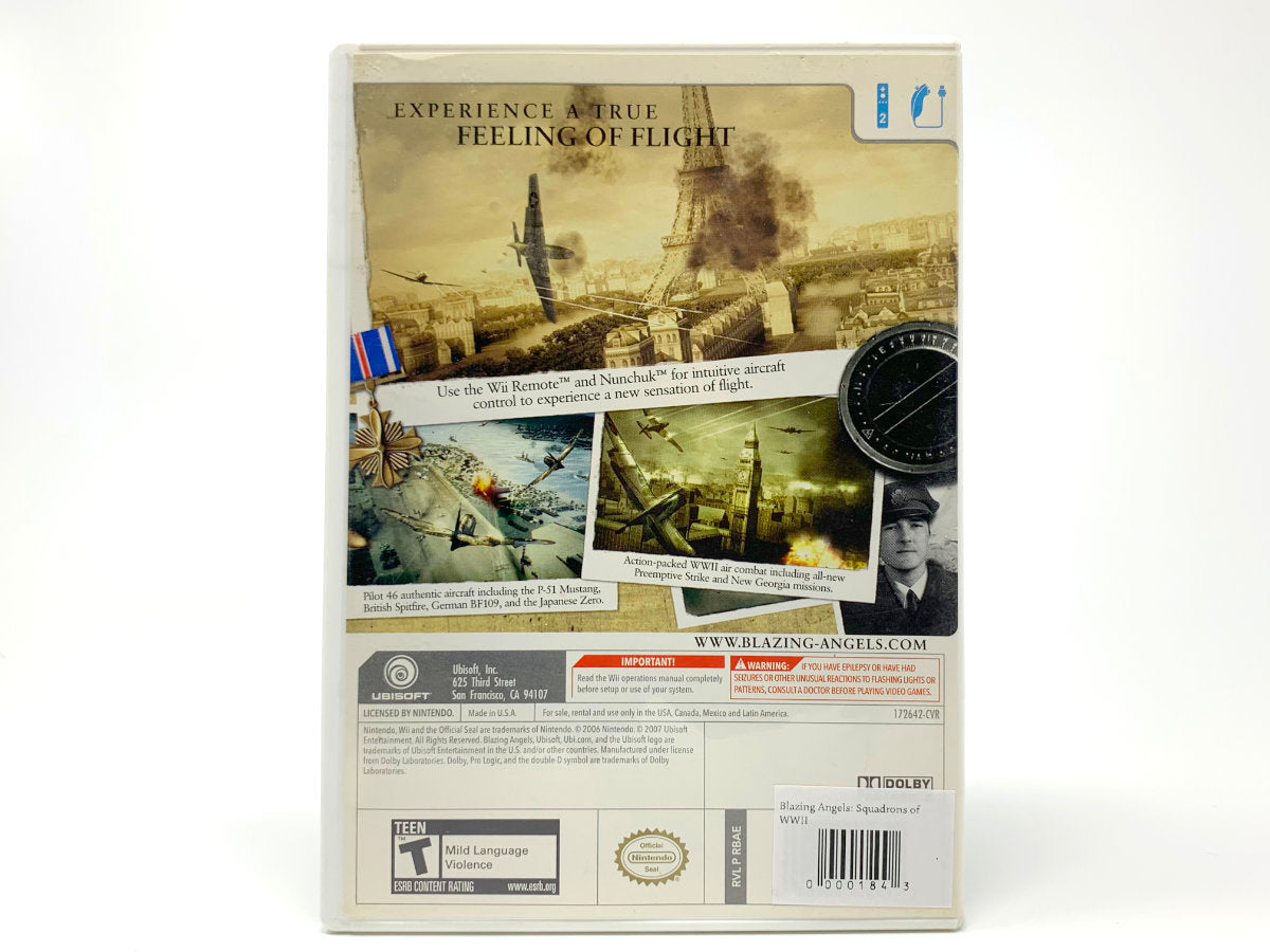Blazing Angels: Squadrons of WWII • Nintendo Wii