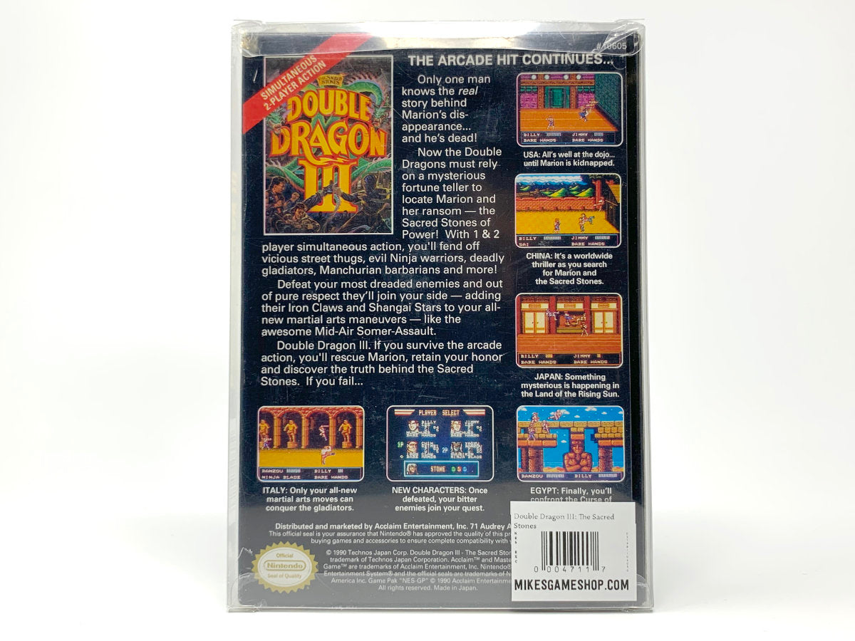 Double Dragon III: The Sacred Stones – (3-Screw) *CIB* • Regular Nintendo (NES)