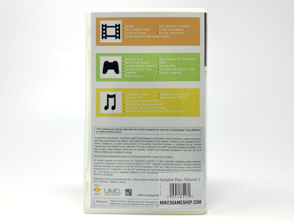 Sampler Disc: Volume 1 • PSP