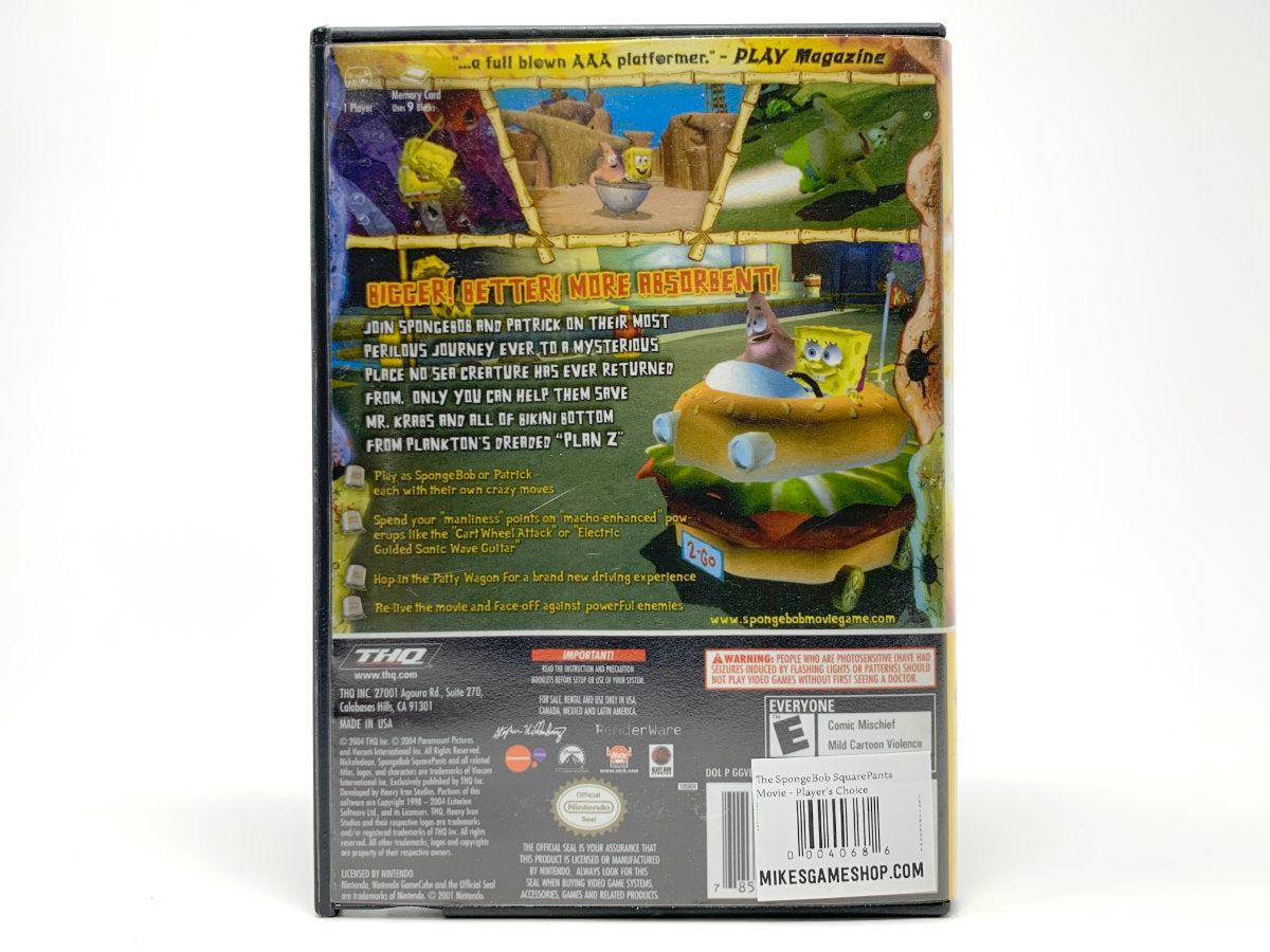 The SpongeBob SquarePants Movie - Player's Choice • Gamecube