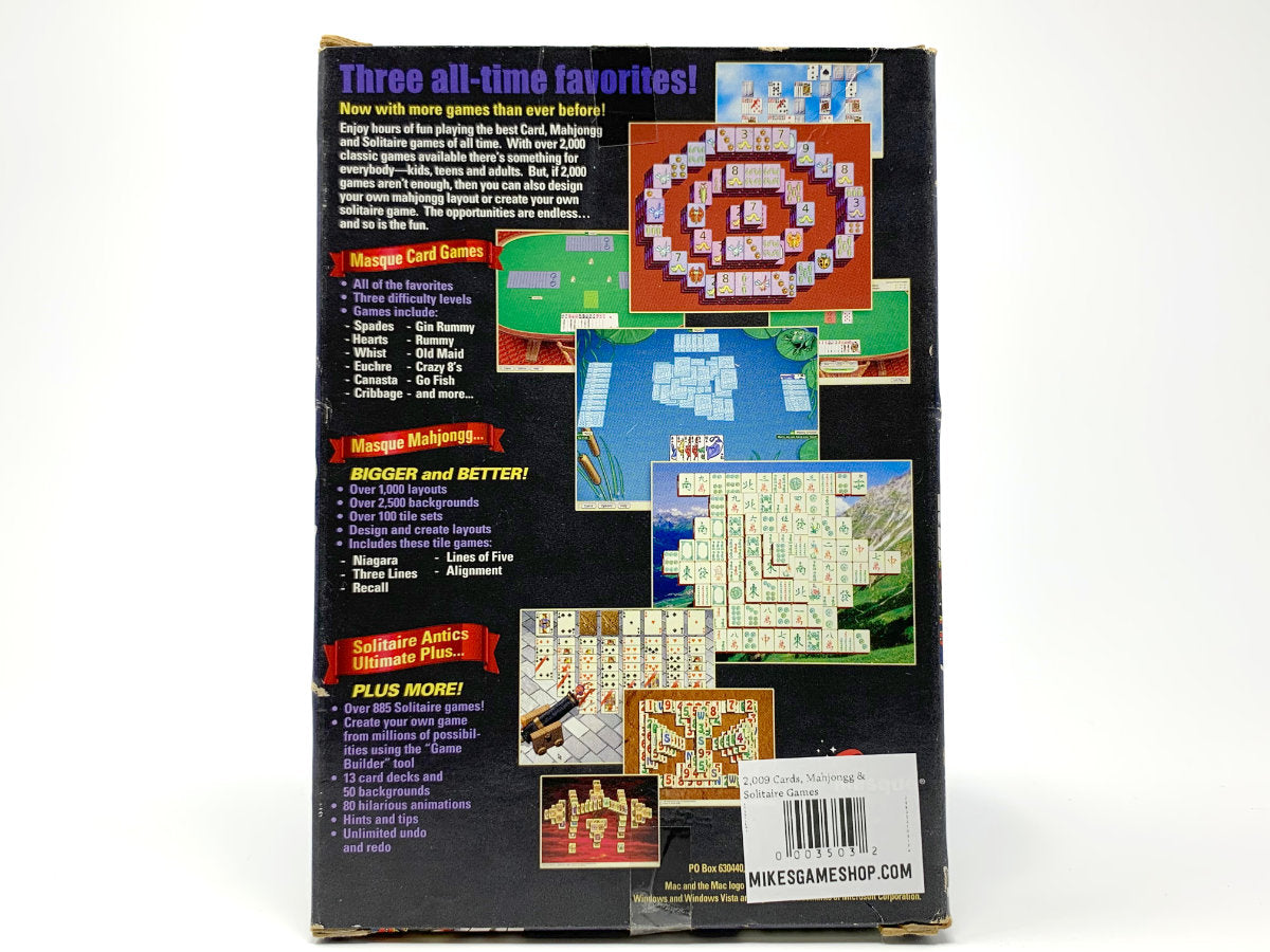 2,009 Cards, Mahjongg & Solitaire Games – (Big Box) • PC (Windows)