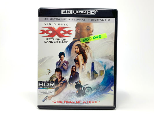 xXx: Return of Xander Cage - 4K UHD Blu-Ray Only (No DVD)