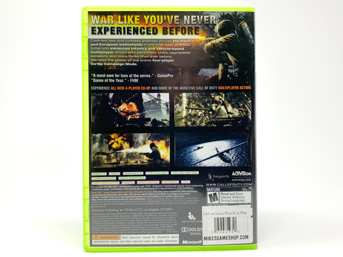 Call of Duty World at War • Xbox 360