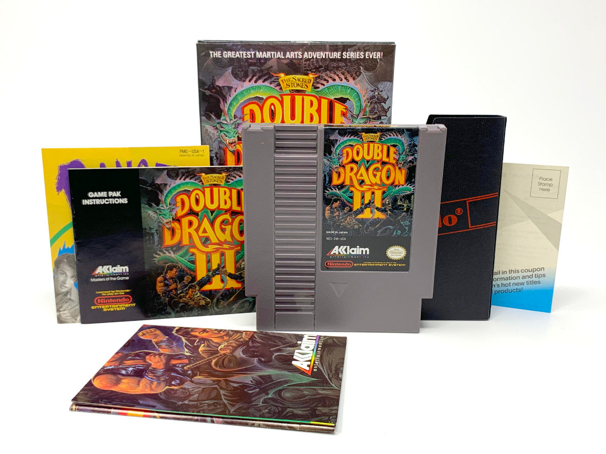 Double Dragon III: The Sacred Stones – (3-Screw) *CIB* • Regular Nintendo (NES)