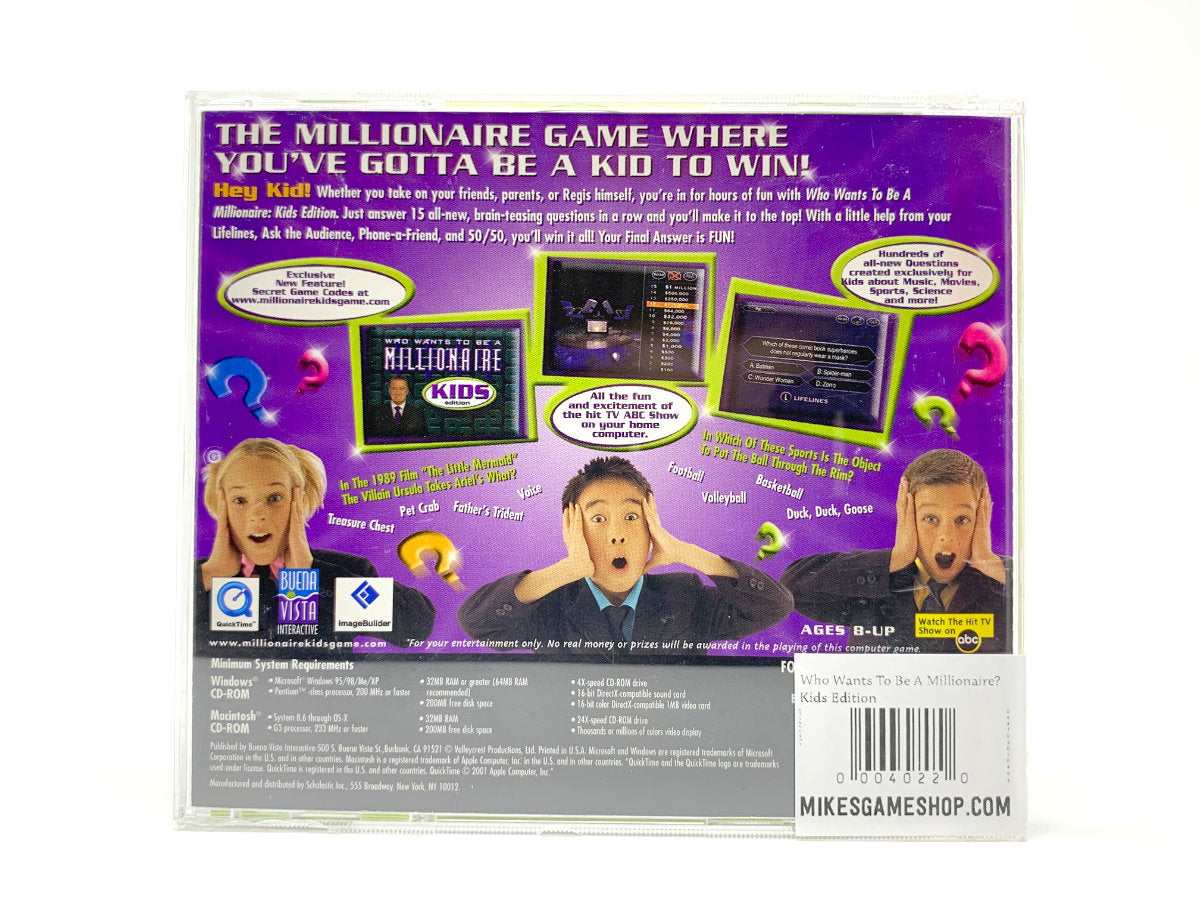 Who Wants To Be A Millionaire? Kids Edition • PC
