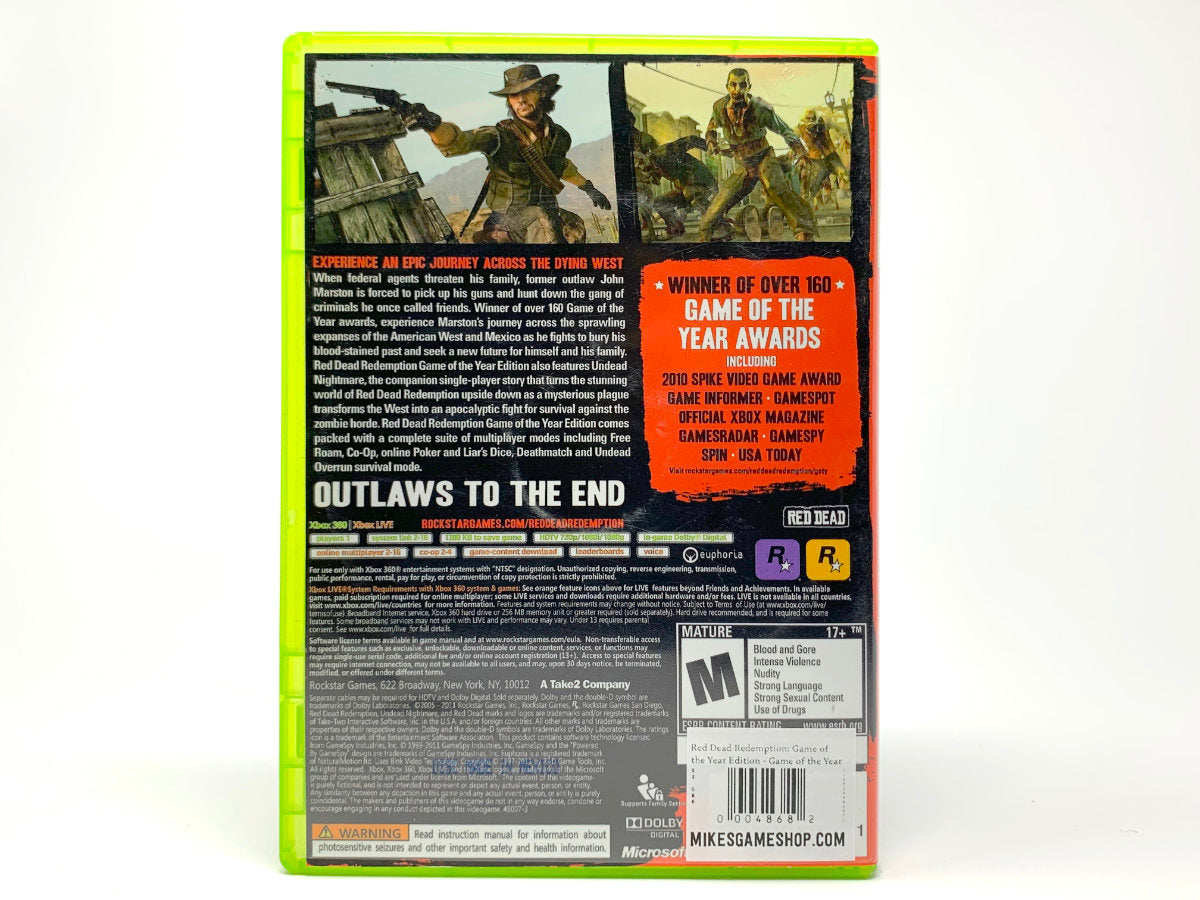 Red Dead Redemption Game of the Year Edition Xbox 360 w/ Manual