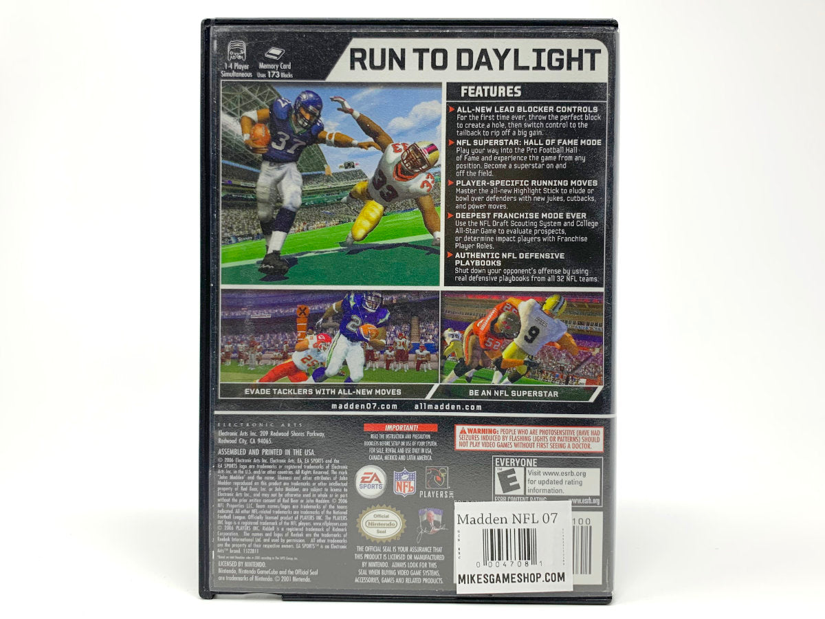 Madden NFL 07 • Nintendo Gamecube