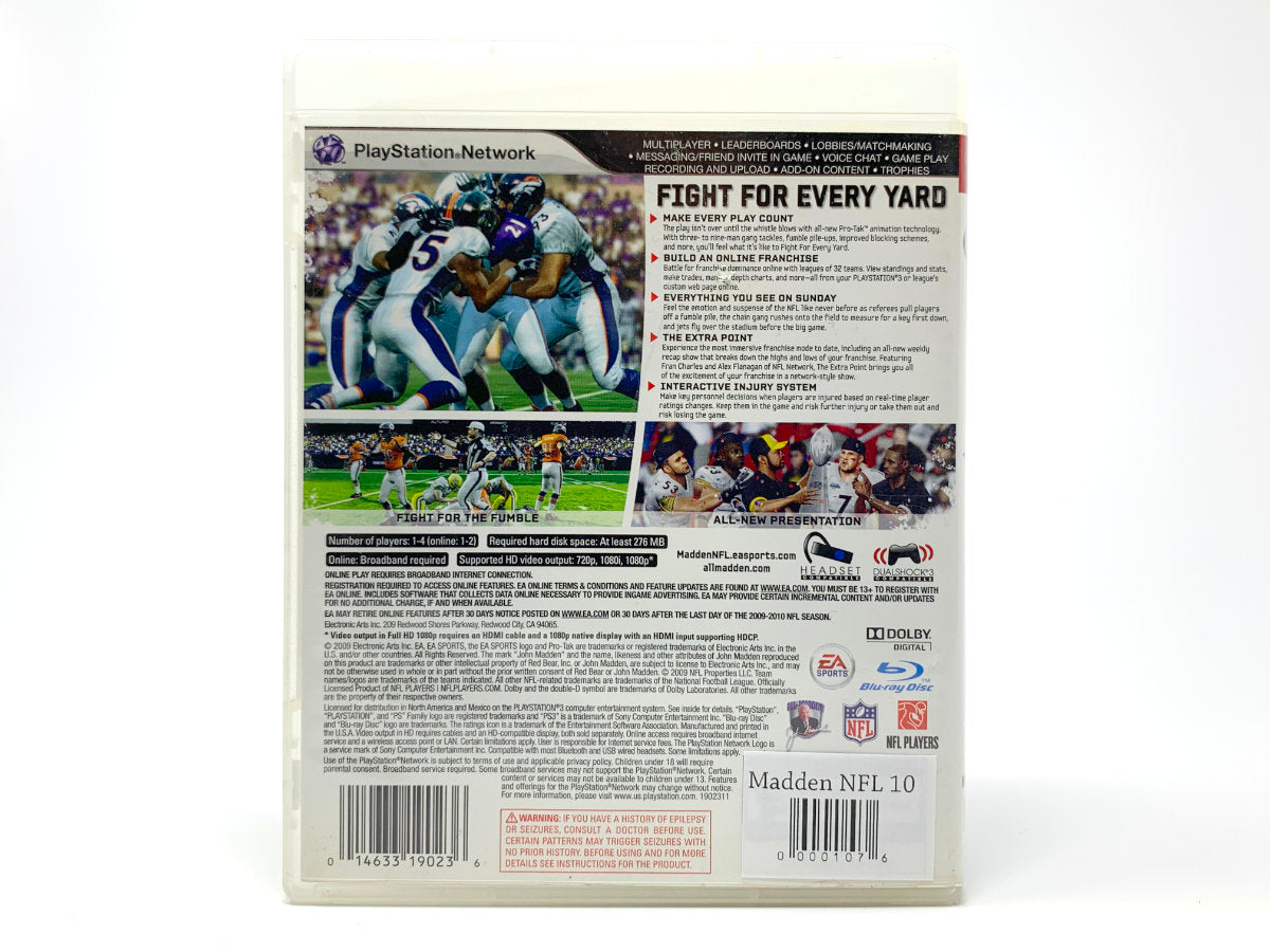 Madden NFL 10 • Playstation 3